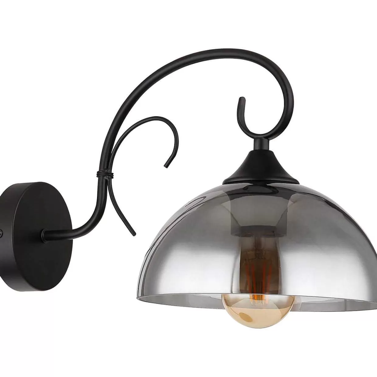 Wandleuchte Cottage Metall Schwarz Matt 1Xe27>mutoni light New
