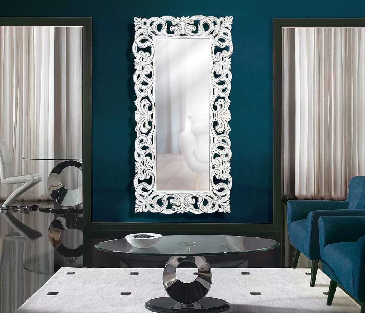 Wandspiegel Vintage Weiss 90X178>mutoni inspiration Sale