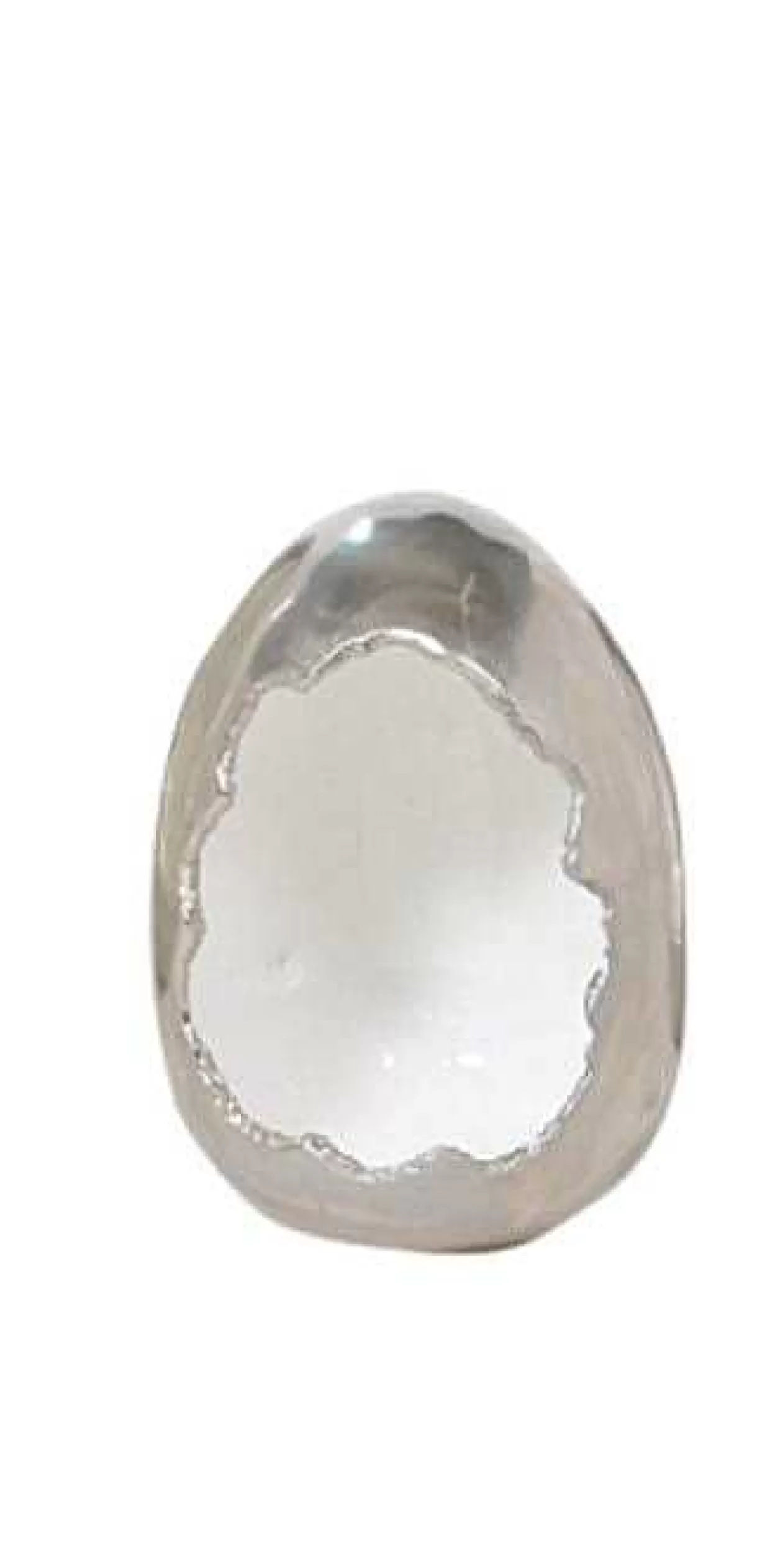 Windlicht Egg Silber-Weiss 13>mutoni vintage Discount