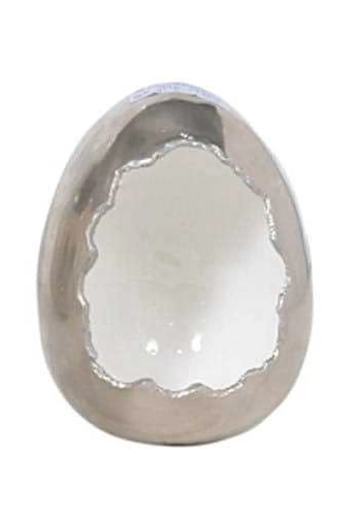 Windlicht Egg Silber-Weiss 15>mutoni vintage Online