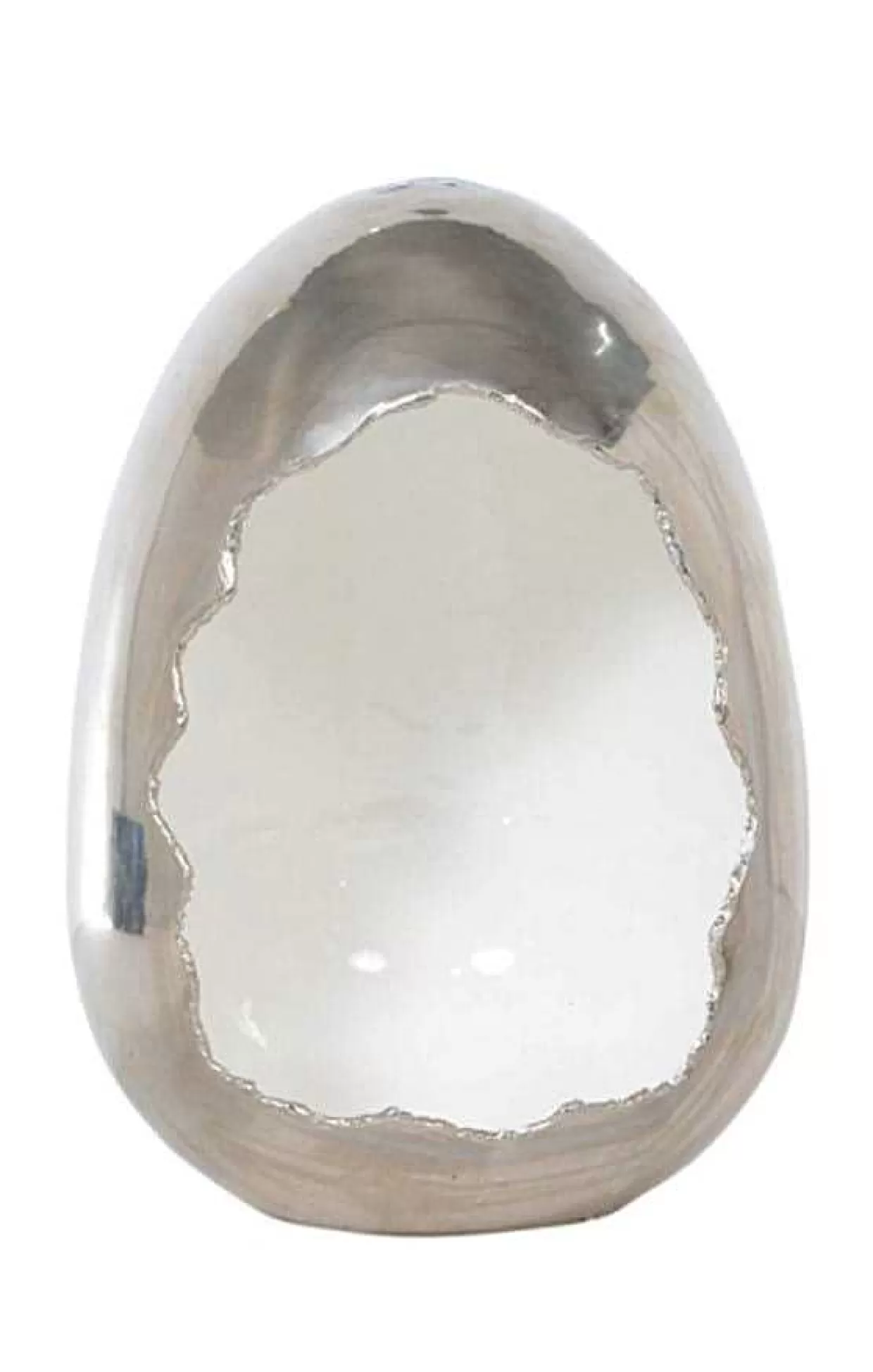 Windlicht Egg Silber-Weiss 30>mutoni vintage Clearance